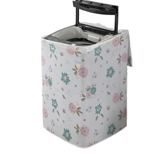 Abdeckung der Waschmaschine Waschmaschine Schutzhülle Drucken Floral Flip Waschmaschine Staub Abdeckungen Multi-funktion Haushalt Staub Tuch Wasserdicht (Color : Flower1, Size : 60x63x87CM) von CHEWYZ