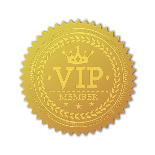 CHGCRAFT 100 Stück Goldfolie Zertifikatssiegel VIP-Mitglied Goldfolie Geprägte Aufkleber Geprägte Zertifikatssiegel Foliengeprägte Aufkleber Für Umschläge Einladungsschreiben Abschlussfeier CHGCRAFT 100 Stück Goldfolie Zertifikatssiegel VIP-Mitglied Goldfolie Geprägte Aufkleber Geprägte Zertifikatssiegel Foliengeprägte Aufkleber Für Umschläge Einladungsschreiben Abschlussfeier von CHGCRAFT
