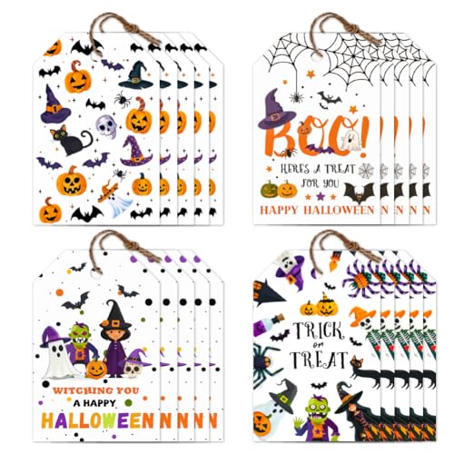 CHGCRAFT 120 Stück 4 Stil Halloween Geschenkanhänger zum Beschriften Thank You Gift Tags mit 30M Hanfseil Trick Treat Present Labels für Geburtstagsgeschenke Hochzeitseinladungen Wunschkarte CHGCRAFT 120 Stück 4 Stil Halloween Geschenkanhänger zum Beschriften Thank You Gift Tags mit 30M Hanfseil Trick Treat Present Labels für Geburtstagsgeschenke Hochzeitseinladungen Wunschkarte von CHGCRAFT