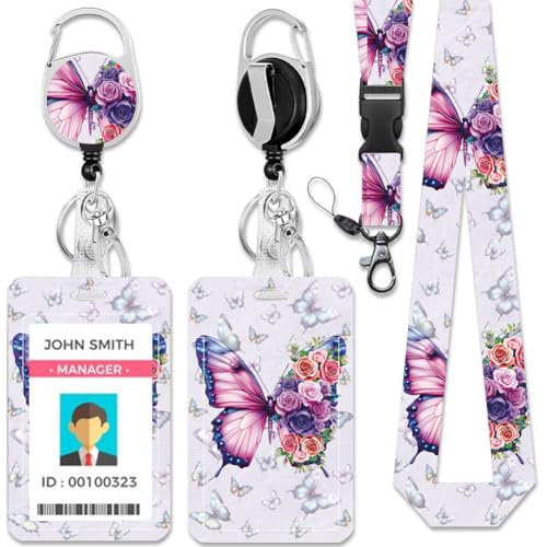 CHGCRAFT Blumen tropischen Blättern ID Ausweisinhaber Rechteck Kunststoff Name Tag ID Kartenhalter mit Verschluss für Business ID Karte Lehrer Krankenschwester Büro, Schmetterling, 4,3 × 2,8 Zoll CHGCRAFT Blumen tropischen Blättern ID Ausweisinhaber Rechteck Kunststoff Name Tag ID Kartenhalter mit Verschluss für Business ID Karte Lehrer Krankenschwester Büro, Schmetterling, 4,3 × 2,8 Zoll von CHGCRAFT