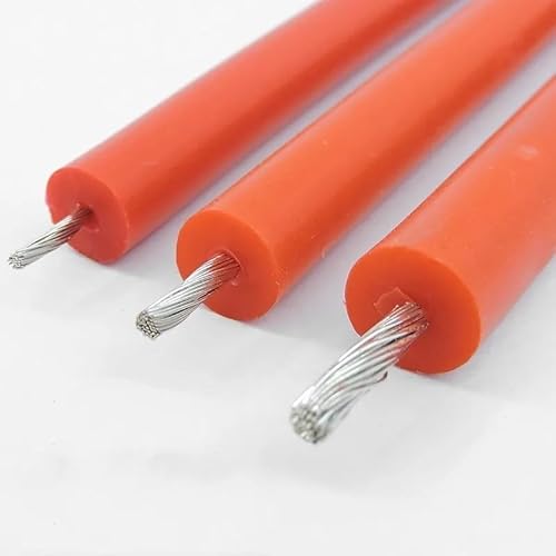 CHGUI Hochspannungsdraht und -kabel, weicher Silikondraht, 10 kV, 15 kV, 20 kV, 20 AWG, 18 AWG, 17 AWG, 15 AWG, durchbruchsicher(5M_20KV-17AWG) von CHGUI