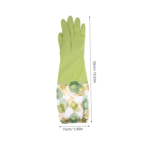 CHICAMPERA 1 Paar wasserdichte Küchenhandschuhe spülmaschinenhandschuhe Küchenhandschuhe zum Kochen Handschuhe grillen Geschirrspülhandschuhe Hausreinigungsmittel Polyvinylchlorid (PVC) Grün von CHICAMPERA