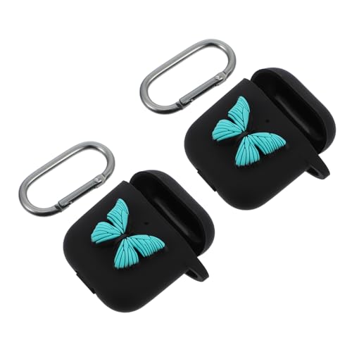 CHICAMPERA 2Stücke Kopfhörer Schutzhülle mit Karabiner Stylische Cartoon Ohrhörer Abdeckung für Langlebig Stoßfest Optimaler Schutz vor Kratzern Schmutz von CHICAMPERA