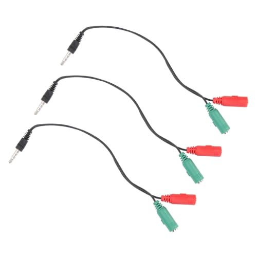 CHICAMPERA 3Stücke Audio Splitter Kopfhörersplitter Adapter für Laptop Smartphone Einsetzbar Ermöglicht Gleichzeitigen von Kopfhörern Lautsprechern von CHICAMPERA