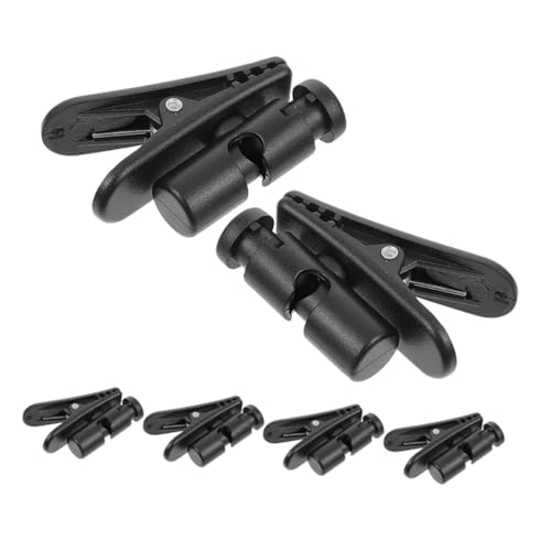 CHICAMPERA 6 Stück Clip für Kopfhörerkabel Kopfhörerclip Mikrofon-Clip Mikrofonclips Kabelclips für Kopfhörer Zubehör für Mikrofone Abs Schwarz von CHICAMPERA