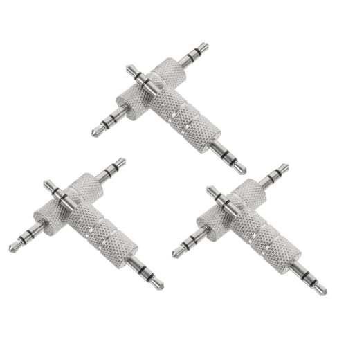 CHICAMPERA 6Stücke Audio Klinkenstecker Adapter Metallstecker für Mikrofon Mixer Vielseitig Kompatibel für Audiogeräte Langlebig Verzerrungsfreie Übertragung von CHICAMPERA