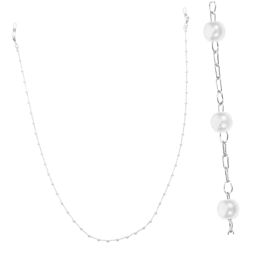 CHICAMPERA Kopfhörerkette Gläser Ohrenstöpsel Headset Kopfhörer Anti-verlorenes Hängendes Seil Kette Für Drahtlose Kopfhörer Rutschfestes Dekoratives Schlüsselband Legierung Silver von CHICAMPERA