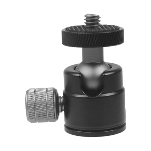 CHICAMPERA Kugelkopf Stativ Rotierend Kamerahalterung Klemme Montieren Lichtstativ Adapter Mikrofon Zubehör Kamera-tischhalterung Drehbarer Kameraadapter Schwarz Aluminiumlegierung von CHICAMPERA