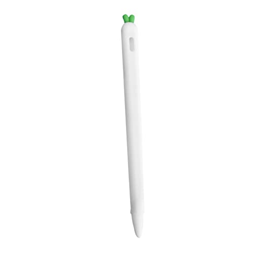 CHICAMPERA Schutzhülle Aus Silikon Bildschirmstift Stifthalter 2 Federmäppchen Berühren Stifthüllenabdeckung Stiftabdeckung Stylus-stifthülle Tablet-Halter Bleistifthülle Karotte Griff Weiß von CHICAMPERA