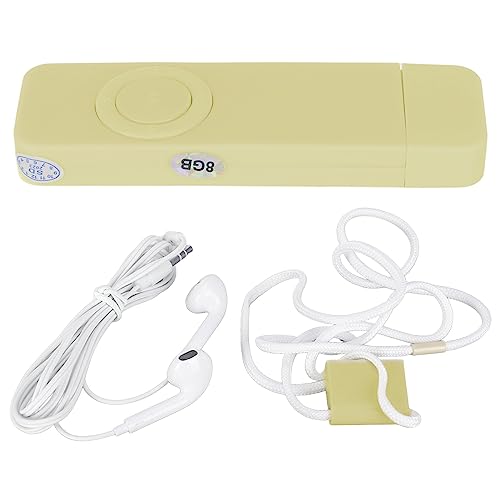 8 GB MP3 -Player Lustless Sound Tragbarer Musikplayer für Reisende und Pendler -ABS Material (Yellow) von CHICIRIS