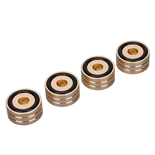 Anti -Slip -Gummi Sprecher Isolationspikes für eine Verbesserte Bassreaktion, 4pcs Spikes für Verstärker, Plattenspieler (GOLD) von CHICIRIS