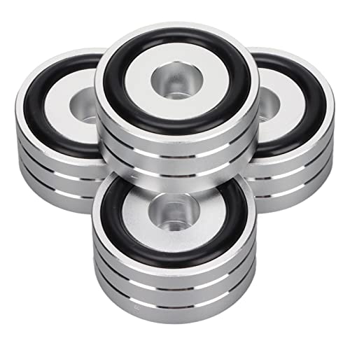 Anti -Slip -Gummi Sprecher Isolationspikes für eine Verbesserte Bassreaktion, 4pcs Spikes für Verstärker, Plattenspieler (SILVER) von CHICIRIS