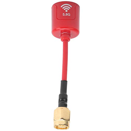 CHICIRIS FPV Antenne 5.8 GHz 2.8 DBi RHCP Antennensignal Mnidirektionales 50 Ω Verstärkungsantennenzubehör für FPV Racing RC Drohnen(Red SMA) von CHICIRIS