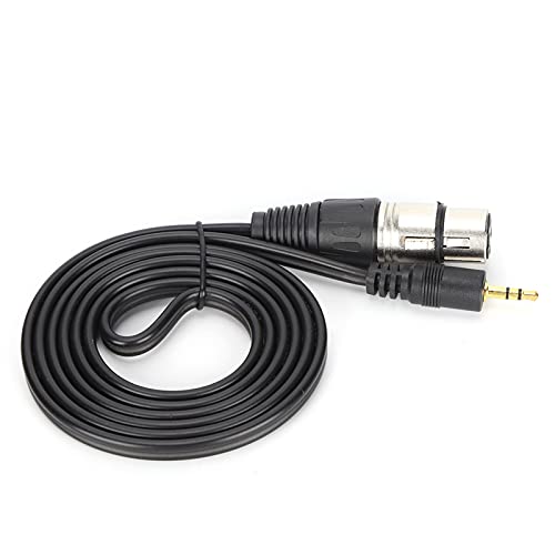 CHICIRIS Flexibler XLR Bis 3,5 Mm Mikrofon Kabel Langlebige XLR -weibliche Bis 3,5 Mm Männliche Draht für Digitalkamera und PC, Ideal für Lavalier -Mikrofone (1,5 m / 4,9 Fuß) von CHICIRIS