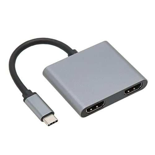 CHICIRIS HD-Multimedia-Schnittstellenkonverter, langlebiger Typ-C-Adapter, simultane Anzeige, Aluminiumlegierung für PC von CHICIRIS