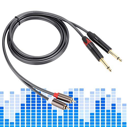 CHICIRIS Langlebige Aluminiumlegierung Dual Bis 6.35 Audioadapterkabel - Ideal für Kopfhörerverstärker und Lautsprecher CHICIRIS Langlebige Aluminiumlegierung Dual Bis 6.35 Audioadapterkabel - Ideal für Kopfhörerverstärker und Lautsprecher von CHICIRIS