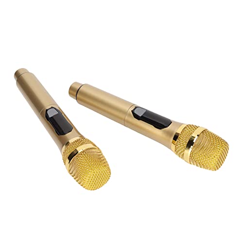 CHICIRIS Mehrzweck -drahtloses Mikrofon mit Sich Bewegender Spulendesign und Langer Drahtloser Reichweite für Outdoor -Veranstaltungen und Konferenzen Leichtes Material (Gold) von CHICIRIS