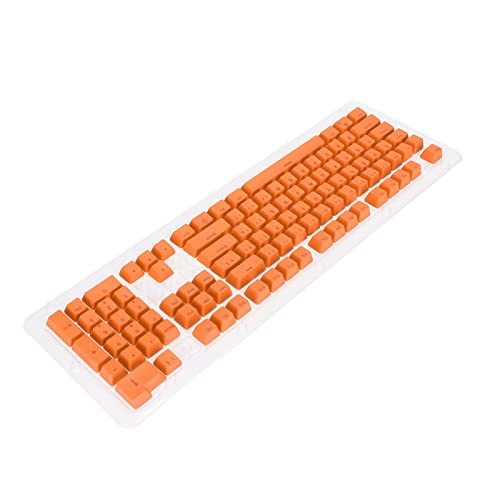 CHICIRIS PBT-Tastenkappen, ölabweisend Beschichtetes Tastenkappen-Set, 106 Tasten, Ergonomisches Design für Mechanische Tastatur (Orange) von CHICIRIS