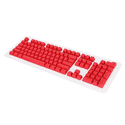 CHICIRIS PBT-Tastenkappen, ölabweisend Beschichtetes Tastenkappen-Set, 106 Tasten, Ergonomisches Design für Mechanische Tastatur (Rot) von CHICIRIS