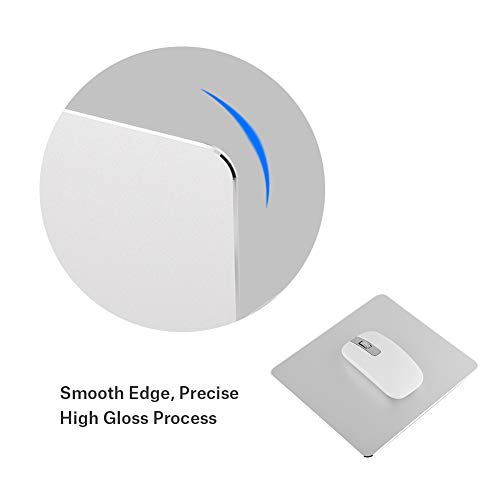 CHICIRIS Schlanke Aluminiumlegierung Gaming -Maus -Pad mit Starkem Griff für Desktop Schutz Silber (Silver) von CHICIRIS