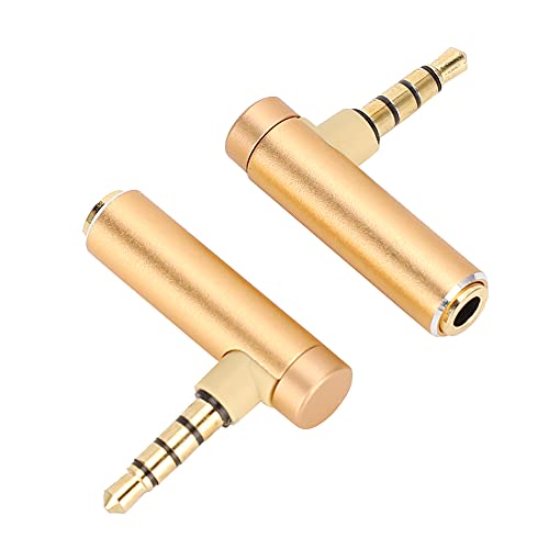 CHICIRIS Stereo -Kopfhörer -Kabelbuchse Stecker Langzeitlebens Audioadapter für Tablets, Digitalkameras, Aluminiumlegierungen, 2pcs Stecker (#2) von CHICIRIS