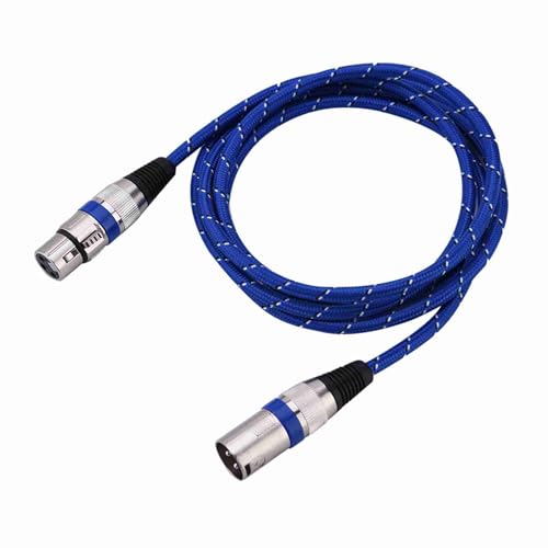 CHICIRIS XLR Male-to Female-Stecker-Balance 3Pin-Mikrofon-Audiokabel Leistungsfähig für Bühnenleistung Blau 1m-20m (1,8 m/ 6ft) von CHICIRIS