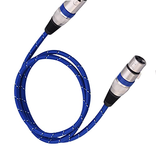 CHICIRIS XLR Male-to Female-Stecker-Balance 3Pin-Mikrofon-Audiokabel Leistungsfähig für Bühnenleistung Blau 1m-20m (1m / 3,3 Fuß) von CHICIRIS