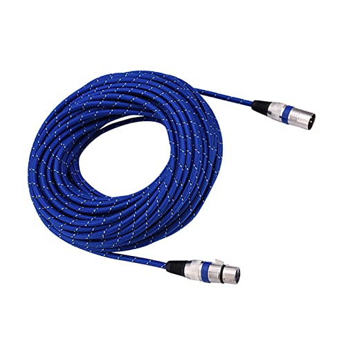 CHICIRIS XLR Male-to Female-Stecker-Balance 3Pin-Mikrofon-Audiokabel Leistungsfähig für Bühnenleistung Blau 1m-20m (20m) von CHICIRIS
