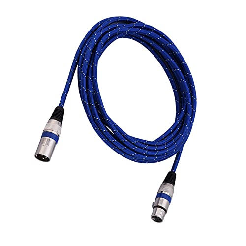 CHICIRIS XLR Male-to Female-Stecker-Balance 3Pin-Mikrofon-Audiokabel Leistungsfähig für Bühnenleistung Blau 1m-20m (5 Meter) von CHICIRIS