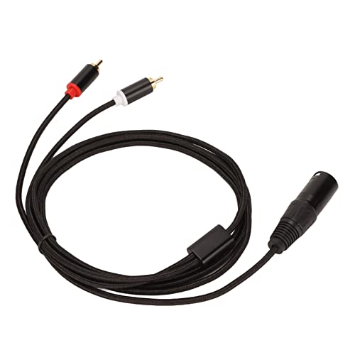 CHICIRIS XLR zu -Splitterkabel HiFi Sound Verlustlos XLR Männlich zu 2 -Kabel für Mixer Active Lautsprecher Mikrofon, Schwarz, Schwarz (2m) von CHICIRIS