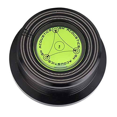 Disc -Stabilisatorklemme mit Blasenebene, Verbesserung des Musikgenusss mit Realistischer Klangwiedergabe, Geeignet für -Platten Enthusiasten (Black) von CHICIRIS