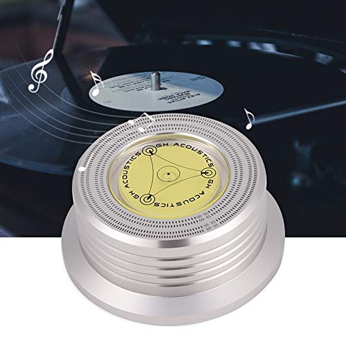 Disc -Stabilisatorklemme mit Blasenebene, Verbesserung des Musikgenusss mit Realistischer Klangwiedergabe, Geeignet für -Platten Enthusiasten (Silver) von CHICIRIS