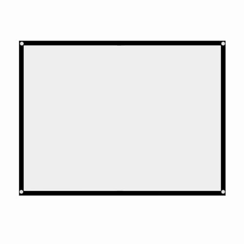 Faltbare Nicht-Verbrennungs-White Projector-Bildschirm 4: 3, Tragbares Design für Open-Air-Kino, Hochwertiger Stoff (60 Zoll) von CHICIRIS