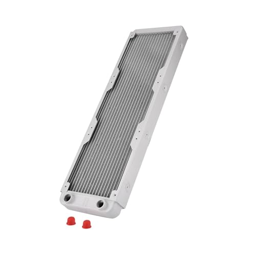 Flüssigwärmeaustauscher Aluminium Kühler Ideal für die 3D -Druckausrüstung. Langlebiger und Antioxidatives Material für die Hochleistungsabteilung [Weiß] (360mm) von CHICIRIS