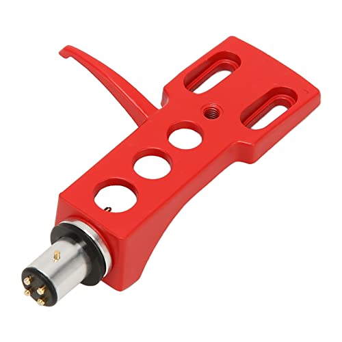 Hochfestigkeits -Plattenspieler -Kartuschenkopfschalen Aluminiumlegierung Stylus Nadelhalter, Reiner Sound, Geeignet für Verschiedene Phono, 1 Kopfschale, für Platten Enthusiasten Inklusive (Rot) von CHICIRIS