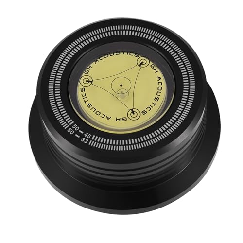 Hochwertiger Disc-Rekordstabilisator mit Blasenpegel für -Plattenspieler, Realistische Schallwiedergabe und Niedrigeres Geräusch, Geeignet für Musikliebhaber (Black) von CHICIRIS
