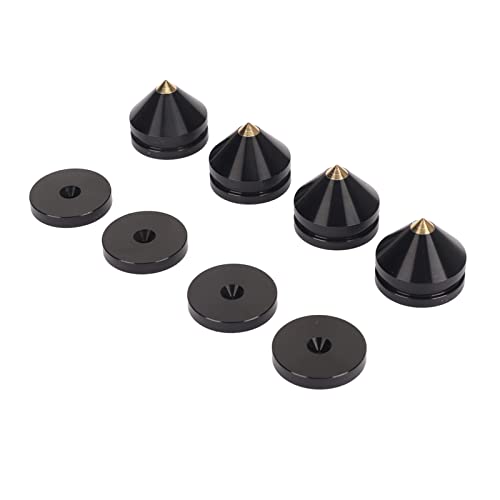 Lautsprecherverstärker -Isolation Füße Pads mit -Band Equalizer für Verbesserte Klangqualität, 4pcs für Audiogeräte (BLACK) von CHICIRIS