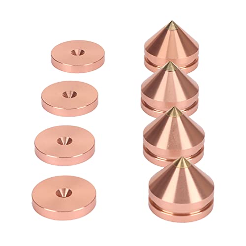 Lautsprecherverstärker -Isolation Füße Pads mit -Band Equalizer für Verbesserte Klangqualität, 4pcs für Audiogeräte (Roségold) von CHICIRIS
