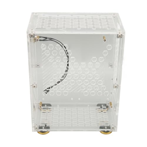 Micro ITX CASE 4.3L -Kapazität Acrylpanel 360 Grad Kühlung, Geeignet für ITX Motherboard, für Computerfreaks (Transparent) von CHICIRIS