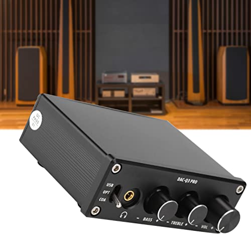 Premium AC Q3 Pro DAC -Dekodierungsverstärker für 3,5 Mm Kopfhörer, für Musikliebhaber und Enthusiasten die Spiele (BLACK) von CHICIRIS