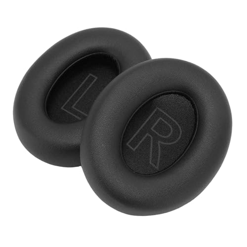 Proteinleder -Headset -Ohrpolster für Life Q20 Q20 BT Kopfhörer, Rauschisolation Ersatz Ohrhörer für Bequeme und Langlebige Verschleiß, 2 Pack (Black) von CHICIRIS