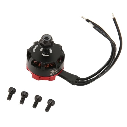 Quadcopter Racing Drohne 2300 KV Bürstenloser Motor, Einfach zu Installieren und Zuverlässig Leistung, Perfekte Passform für FPV -Drohnen, Leichtes Metallmaterial (BLACK) von CHICIRIS