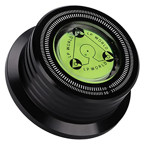 Rekord -Gewicht -Stabilisierer Aluminium Plattenspieler Klemme für Plattenspieler, Superior Sound Quality für Musikbegeisterte (Black) von CHICIRIS