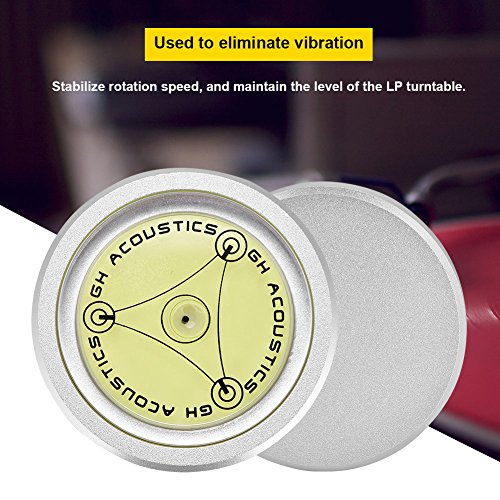 -Rekordstabilisator Blasengrad Tonarm Eingerichteter - für Plattenspieler CDD Player, Aluminiummaterial, Gold (Silver) von CHICIRIS