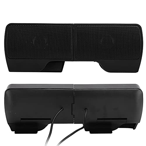 USB-Laptop-Lautsprecher Leichtes Desktop 2.0 -Soundbar, Langlebiges ABS-Material, Clamp/Holder-On-Design, für Computerzubehör/Home Office-Setup von CHICIRIS