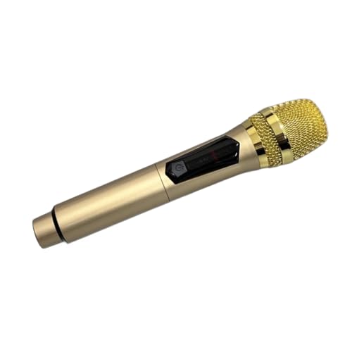 Wireless Handheld -Mikrofon -Pickup Plug & Play for Home Conference, Outdoor Karaoke ABS Material (Gold) von CHICIRIS