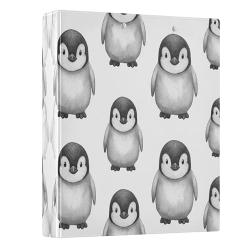 3,8 cm große Ordner mit 3 Ringen, bezaubernder Pinguin, grau-weiß, dekorativ, niedlich, 3-Ringbuch für 200 Blatt, D-Ringbücher für Arbeit, Schule, Büro, 1 Packung 3,8 cm große Ordner mit 3 Ringen, bezaubernder Pinguin, grau-weiß, dekorativ, niedlich, 3-Ringbuch für 200 Blatt, D-Ringbücher für Arbeit, Schule, Büro, 1 Packung von CHIFIGNO