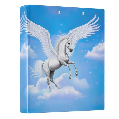 3 Ringbücher mit 3 Ringen, 3,8 cm, weißes Einhornblau, dekorativer niedlicher Ordner mit 3 Innentaschen, langlebige Basisordner für Schulbedarf, 1 Packung 3 Ringbücher mit 3 Ringen, 3,8 cm, weißes Einhornblau, dekorativer niedlicher Ordner mit 3 Innentaschen, langlebige Basisordner für Schulbedarf, 1 Packung von CHIFIGNO