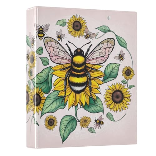 Dekorativer Ordner, 3 Ringe, 3,8 cm, mit rutschfestem Clip, für Arbeit, Schule, Büro, schöne bunte Sonnenblume, 1 Packung Dekorativer Ordner, 3 Ringe, 3,8 cm, mit rutschfestem Clip, für Arbeit, Schule, Büro, schöne bunte Sonnenblume, 1 Packung von CHIFIGNO