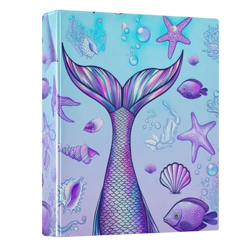 Niedliche Meerjungfrau lila 3-Ringbücher 3,8 cm hält 200 Blatt, Drei-Ringbuch, dekoratives Notizbuch für Schule, Büro, Zuhause, 1 Packung Niedliche Meerjungfrau lila 3-Ringbücher 3,8 cm hält 200 Blatt, Drei-Ringbuch, dekoratives Notizbuch für Schule, Büro, Zuhause, 1 Packung von CHIFIGNO